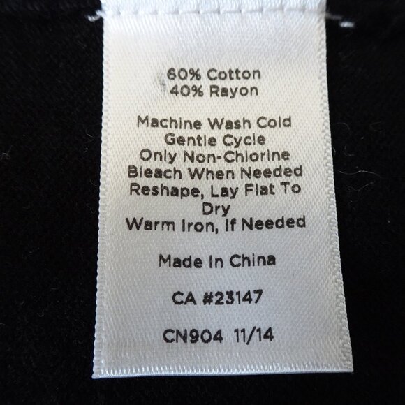 Talbots Basic Top Women's Petite Plus Size 3X Black Short Sleeve Capsule - Picture 7 of 7